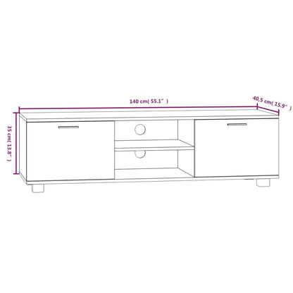 vidaXL TV-Schrank Schwarz 140x40,5x35 cm Holzwerkstoff