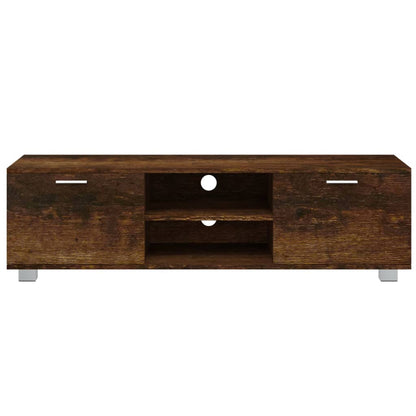 vidaXL Meuble TV chêne fumé 140x40,5x35 cm Aggloméré