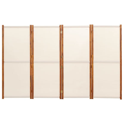 vidaXL 4-tlg. Raumteiler Cremeweiß 280x180 cm
