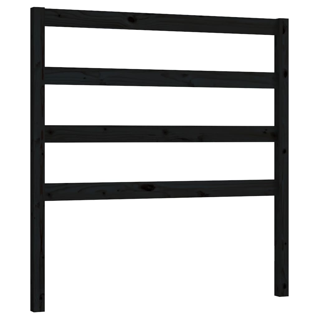 vidaXL Tête de lit Noir 81x4x100 cm Bois de pin massif
