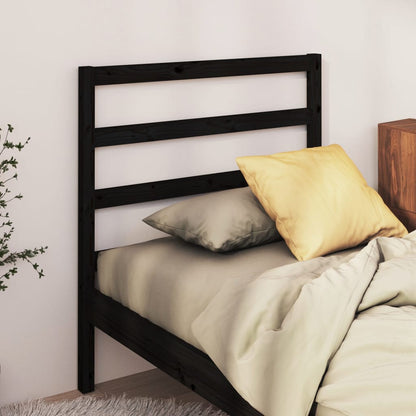vidaXL Tête de lit Noir 81x4x100 cm Bois de pin massif