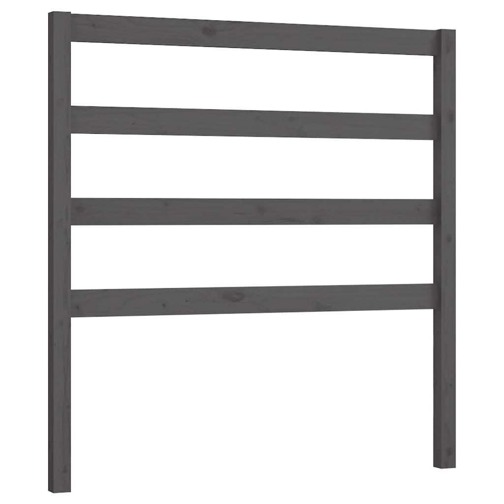 vidaXL Kopfteil Grau 106x4x100 cm Massivholz Kiefer