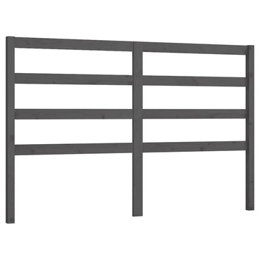 vidaXL Kopfteil Grau 126x4x100 cm Massivholz Kiefer