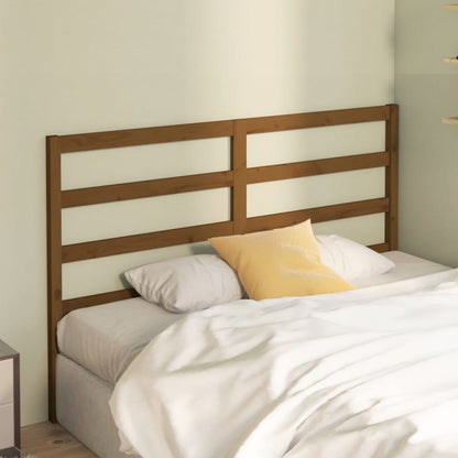 vidaXL Tête de lit Marron Miel 126x4x100 cm Bois de Pin Massif