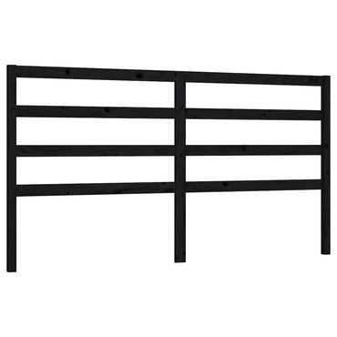 vidaXL Kopfteil Schwarz 206x4x100 cm Massivholz Kiefer