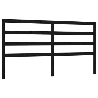 vidaXL Kopfteil Schwarz 206x4x100 cm Massivholz Kiefer