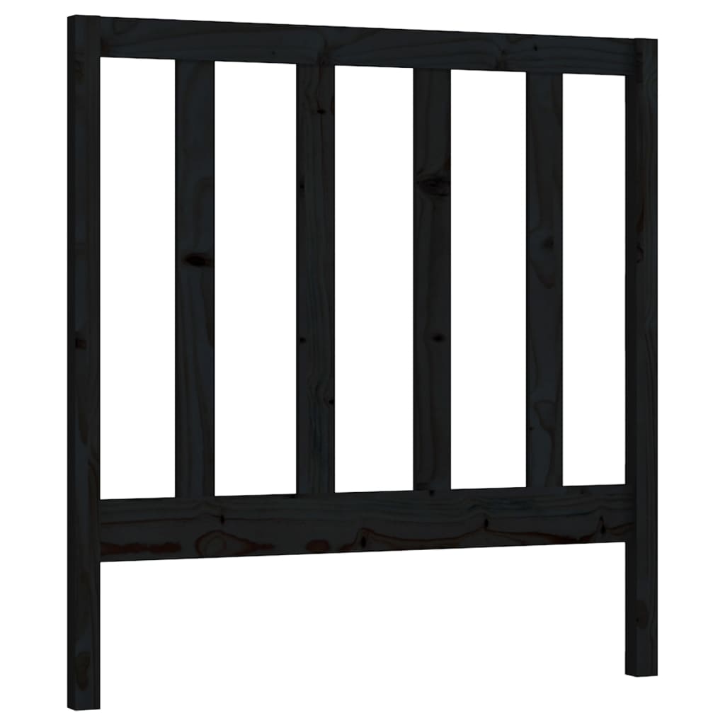 vidaXL Kopfteil Schwarz 81x4x100 cm Massivholz Kiefer