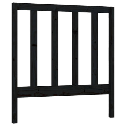 vidaXL Kopfteil Schwarz 81x4x100 cm Massivholz Kiefer