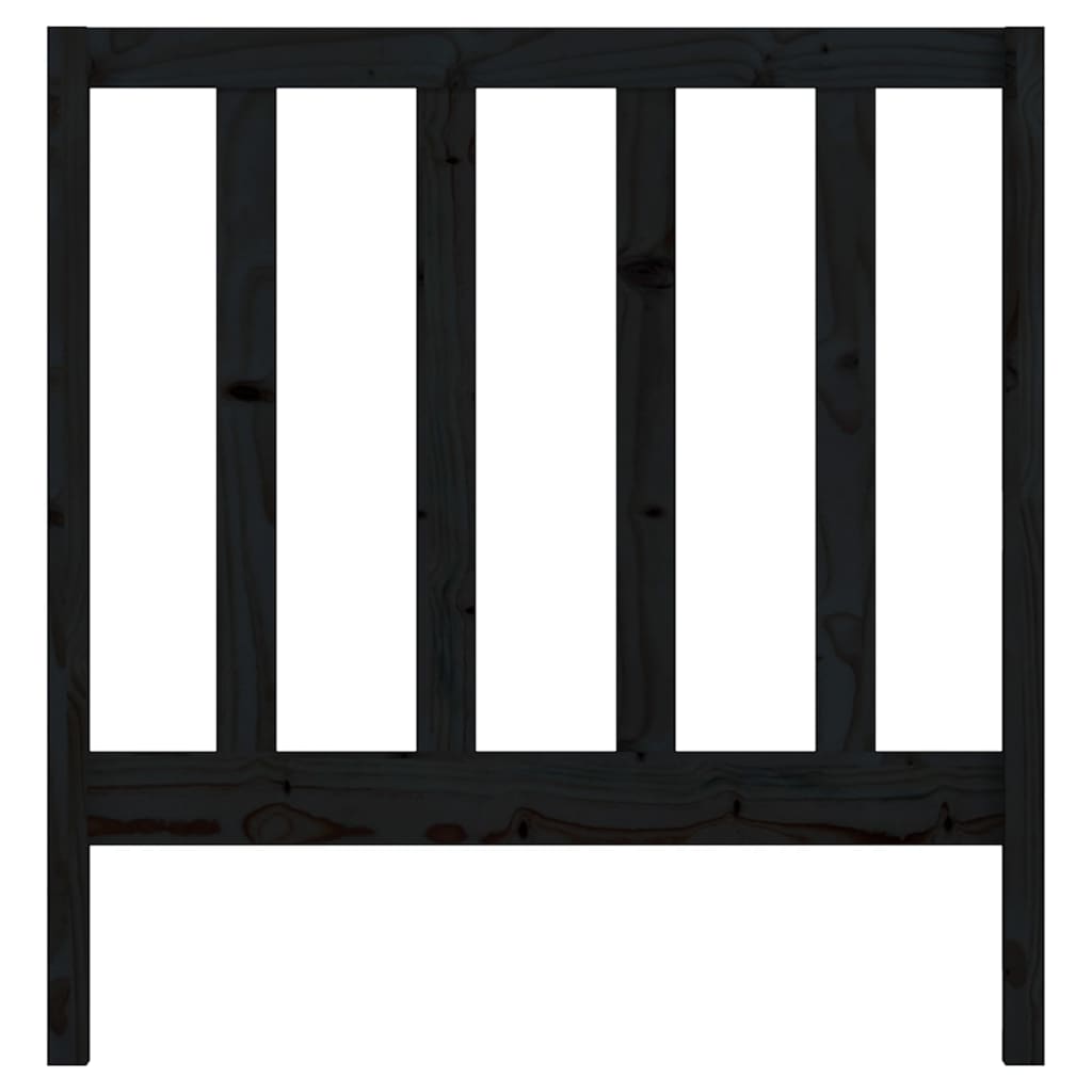 vidaXL Kopfteil Schwarz 81x4x100 cm Massivholz Kiefer