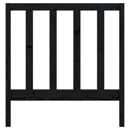 vidaXL Kopfteil Schwarz 81x4x100 cm Massivholz Kiefer