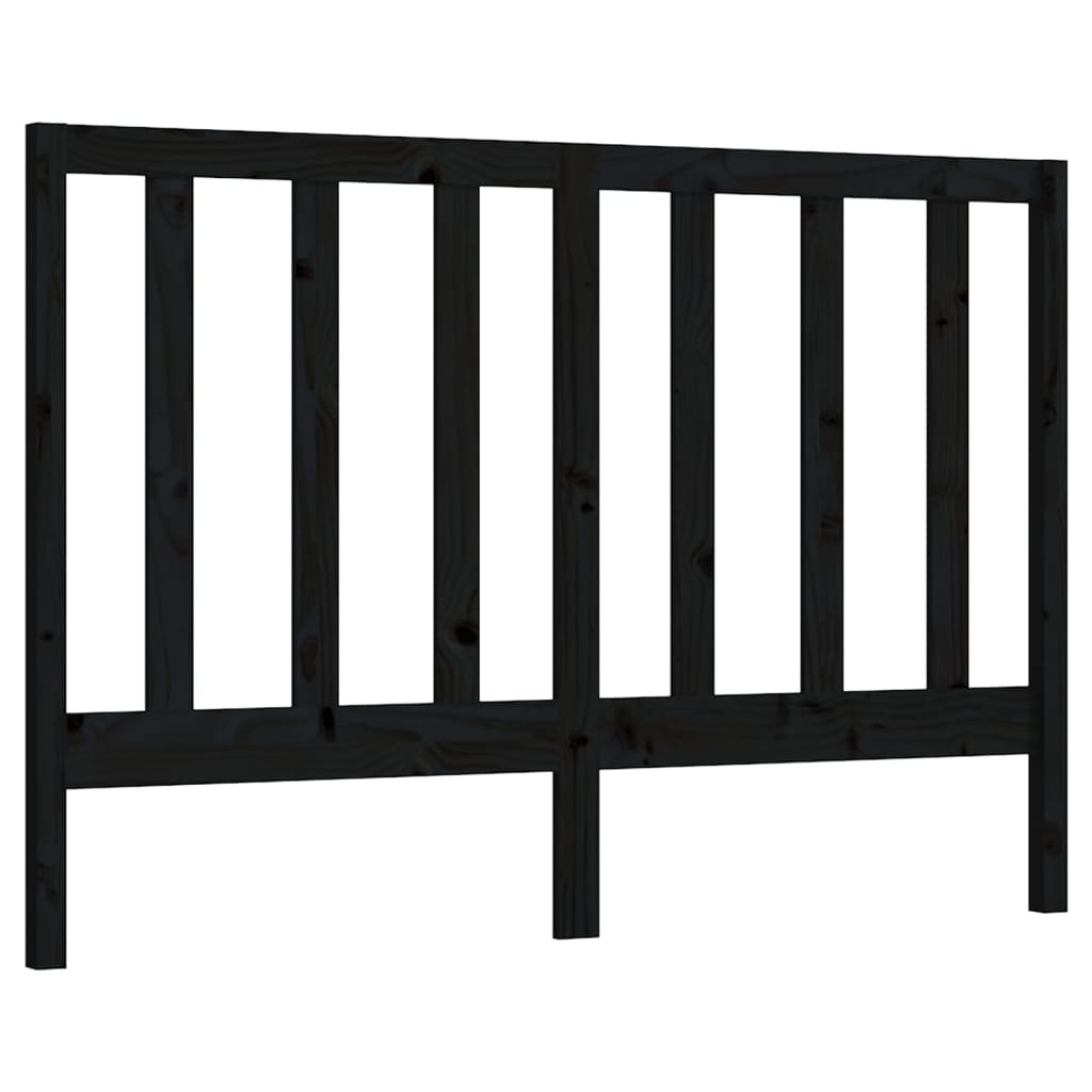 vidaXL Kopfteil Schwarz 141x4x100 cm Massivholz Kiefer