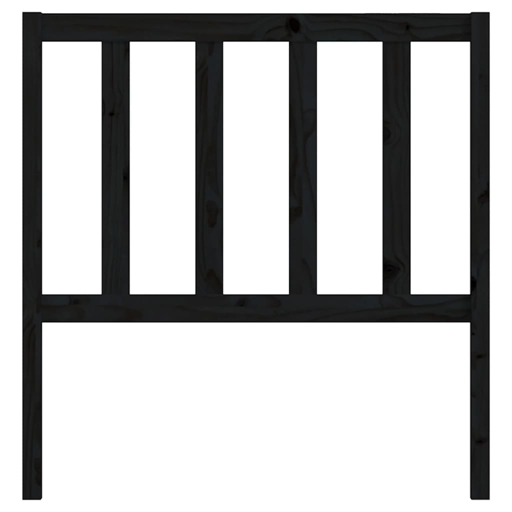 vidaXL Kopfteil Schwarz 81x4x100 cm Massivholz Kiefer