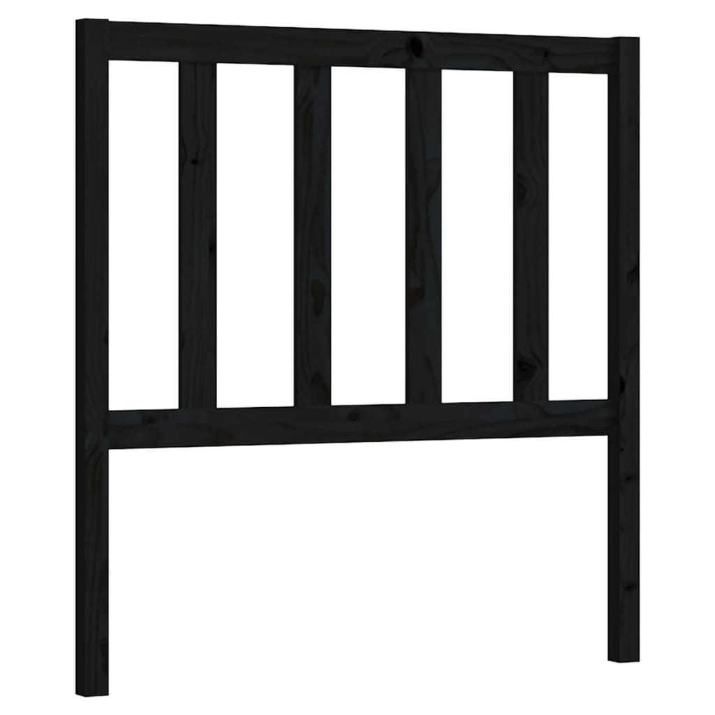 vidaXL Kopfteil Schwarz 96x4x100 cm Massivholz Kiefer