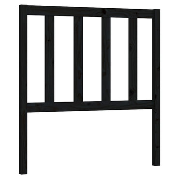 vidaXL Kopfteil Schwarz 106x4x100 cm Massivholz Kiefer