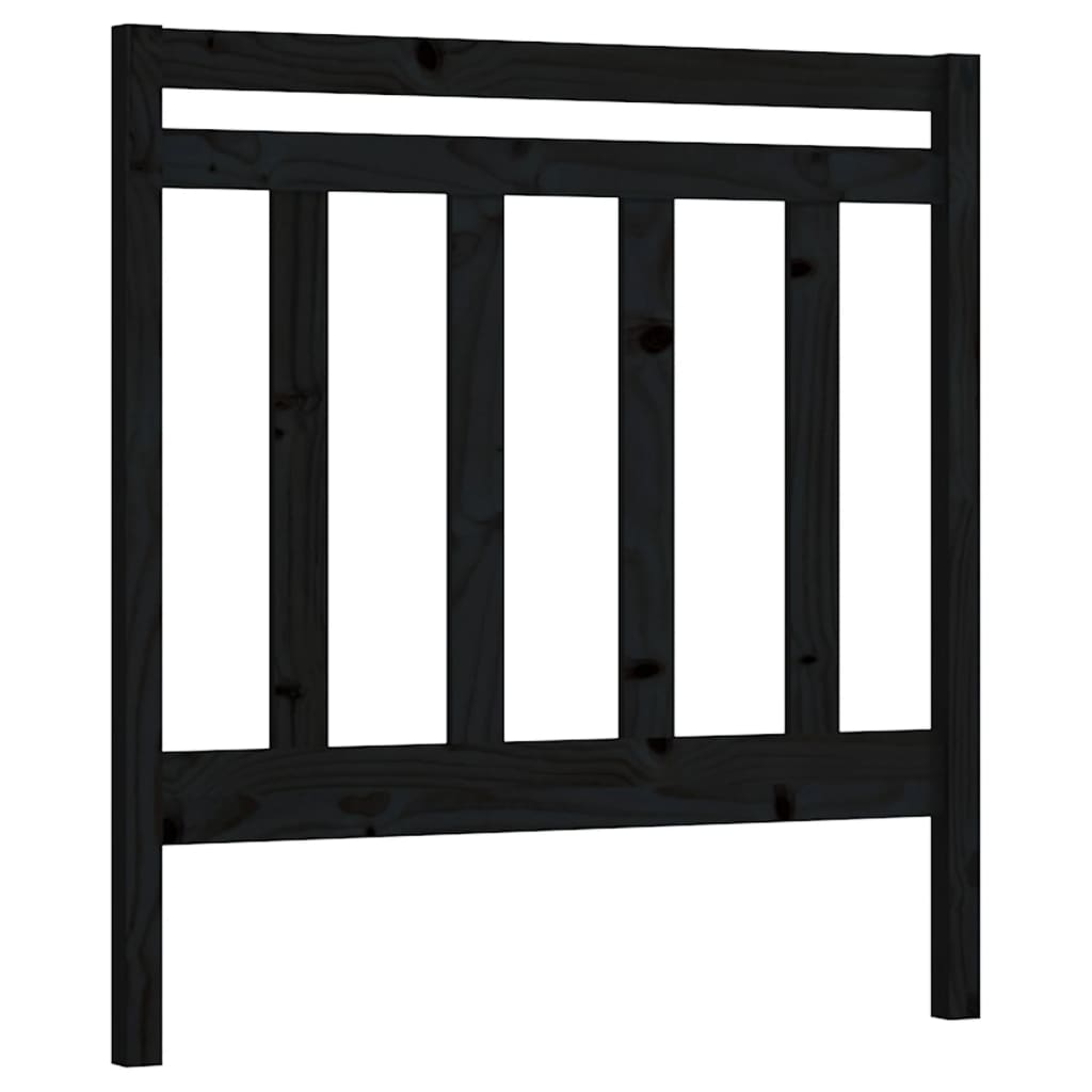 vidaXL Kopfteil Schwarz 81x4x100 cm Massivholz Kiefer