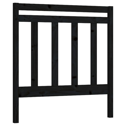 vidaXL Kopfteil Schwarz 81x4x100 cm Massivholz Kiefer