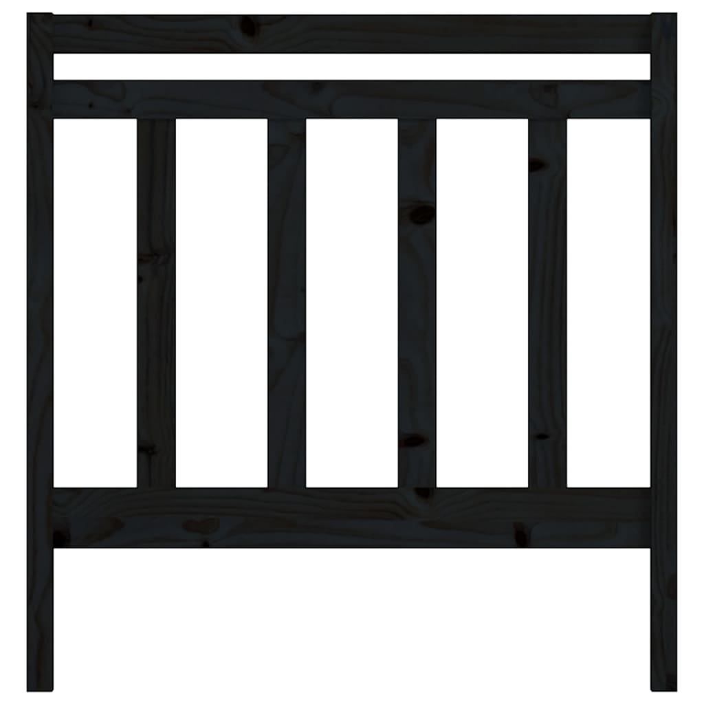 vidaXL Kopfteil Schwarz 96x4x100 cm Massivholz Kiefer
