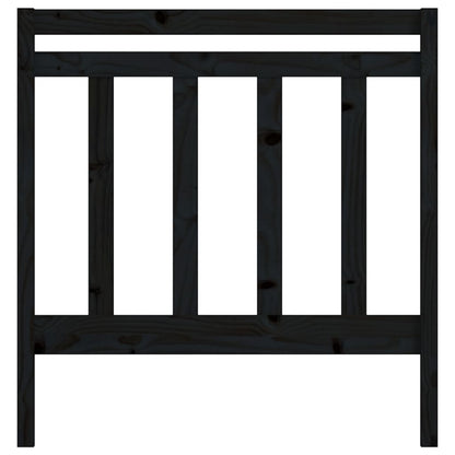vidaXL Kopfteil Schwarz 106x4x100 cm Massivholz Kiefer