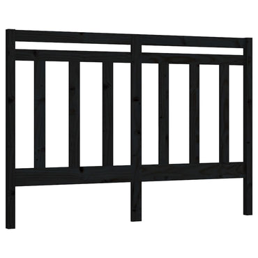 vidaXL Kopfteil Schwarz 126x4x100 cm Massivholz Kiefer