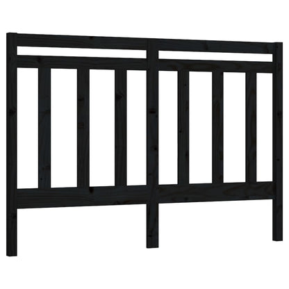 vidaXL Kopfteil Schwarz 126x4x100 cm Massivholz Kiefer