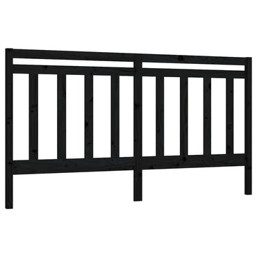 vidaXL Kopfteil Schwarz 186x4x100 cm Massivholz Kiefer
