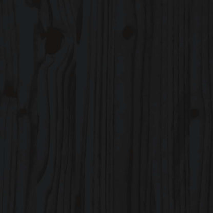 Kopfteil Schwarz 81x4x100 cm Massivholz Kiefer