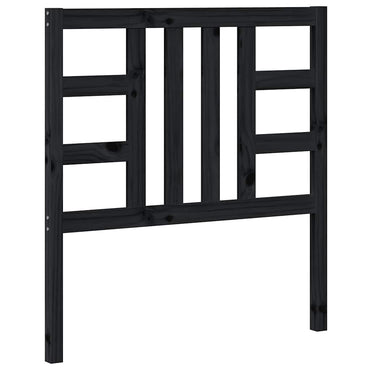 vidaXL Kopfteil Schwarz 96x4x100 cm Massivholz Kiefer