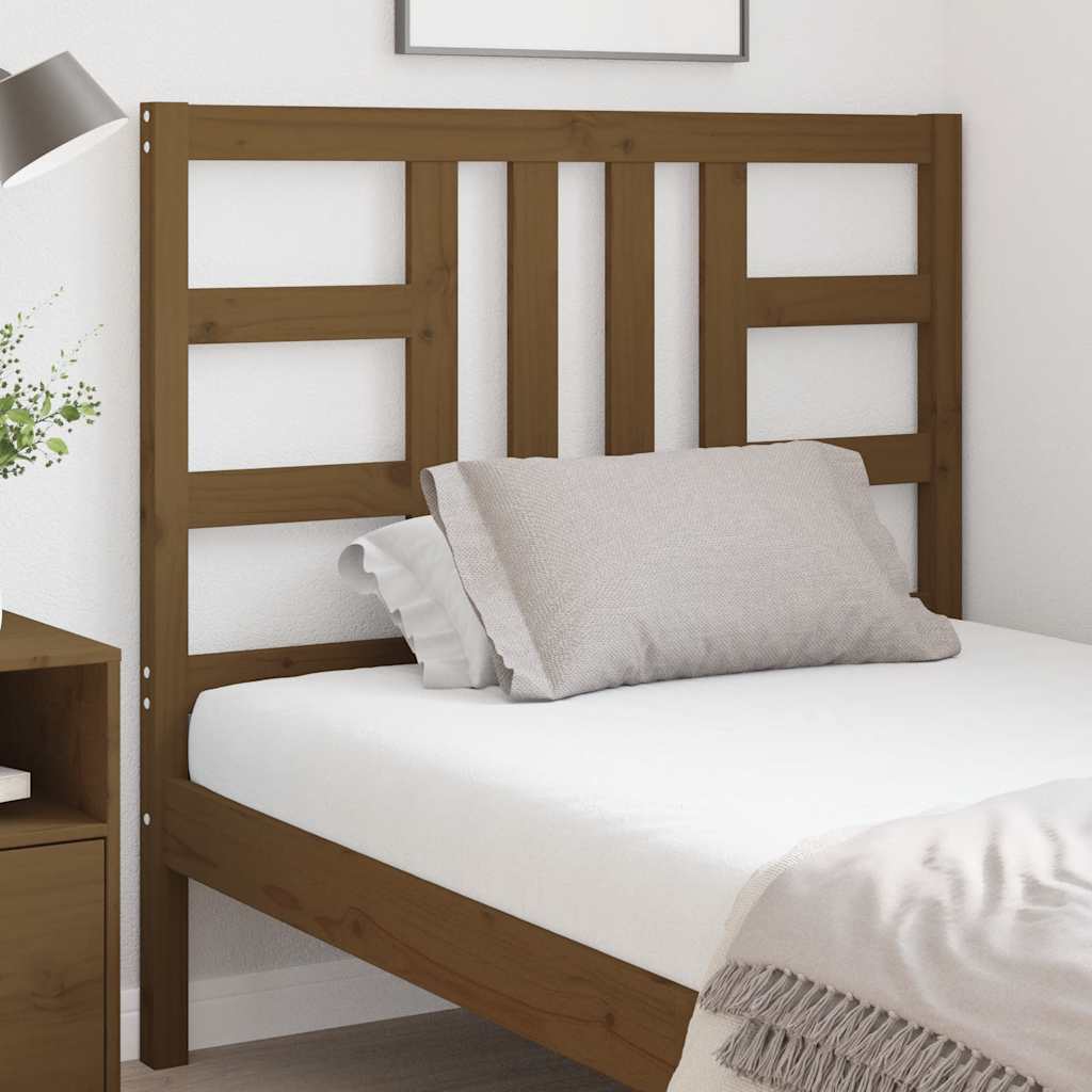 vidaXL Tête de lit Bois de pin massif Marron miel 106x4x100 cm