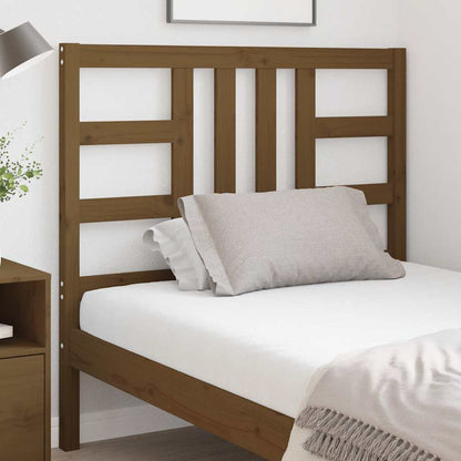 vidaXL Tête de lit Bois de pin massif Marron miel 106x4x100 cm