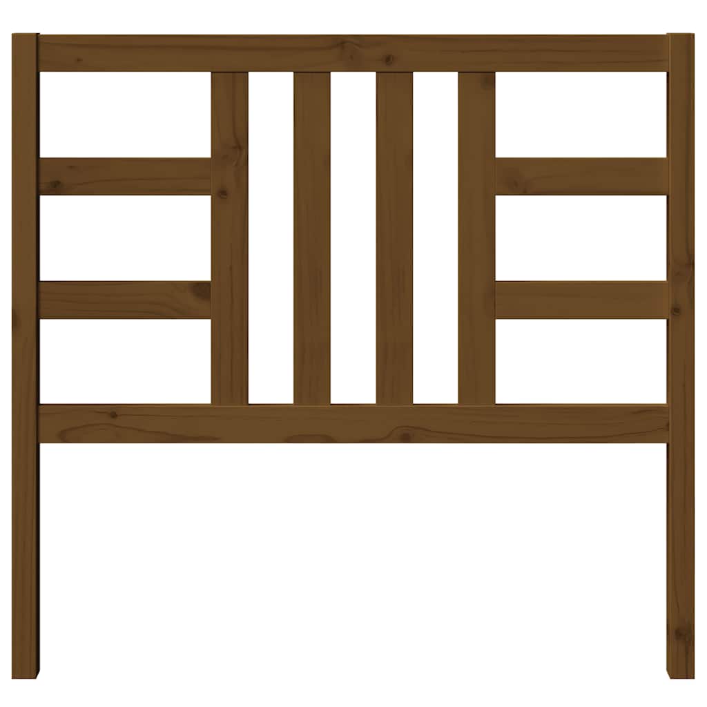 vidaXL Tête de lit Bois de pin massif Marron miel 106x4x100 cm