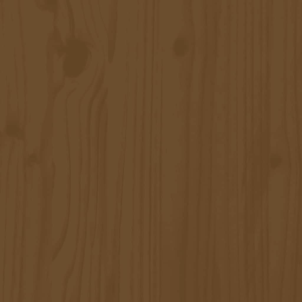 vidaXL Tête de lit Bois de pin massif Marron miel 106x4x100 cm