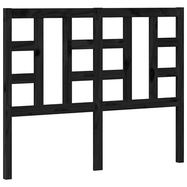 vidaXL Kopfteil Schwarz 126x4x100 cm Massivholz Kiefer