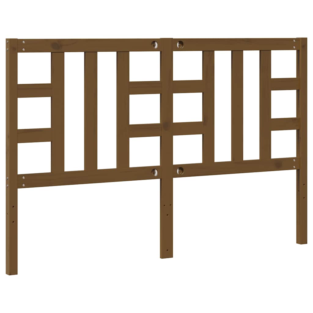 vidaXL Tête de lit Marron Miel 146x4x100 cm Bois de Pin Massif