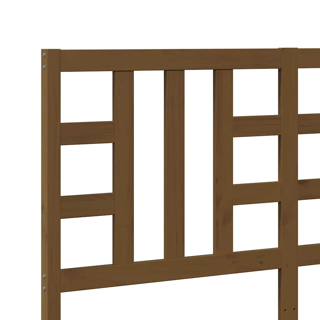 vidaXL Tête de lit Marron Miel 146x4x100 cm Bois de Pin Massif