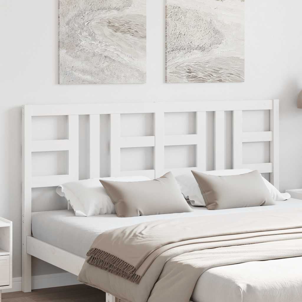 vidaXL Kopfteil Weiß 156x4x100 cm Massivholz Kiefer