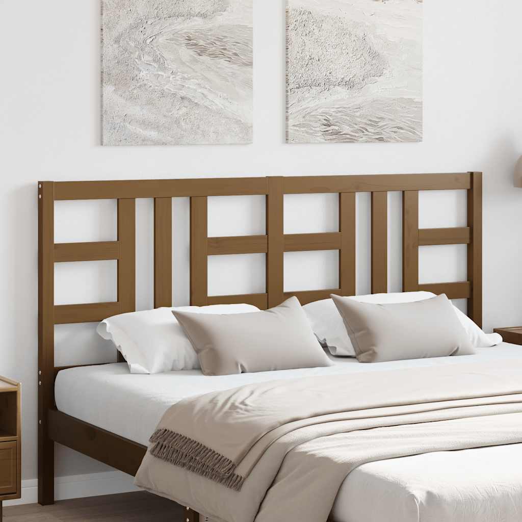 vidaXL Tête de lit Marron Miel 156x4x100 cm Bois de pin massif