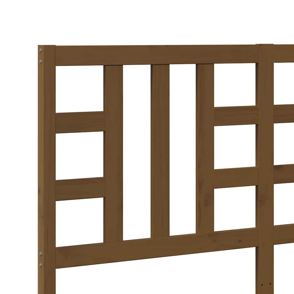vidaXL Tête de lit Marron Miel 156x4x100 cm Bois de pin massif
