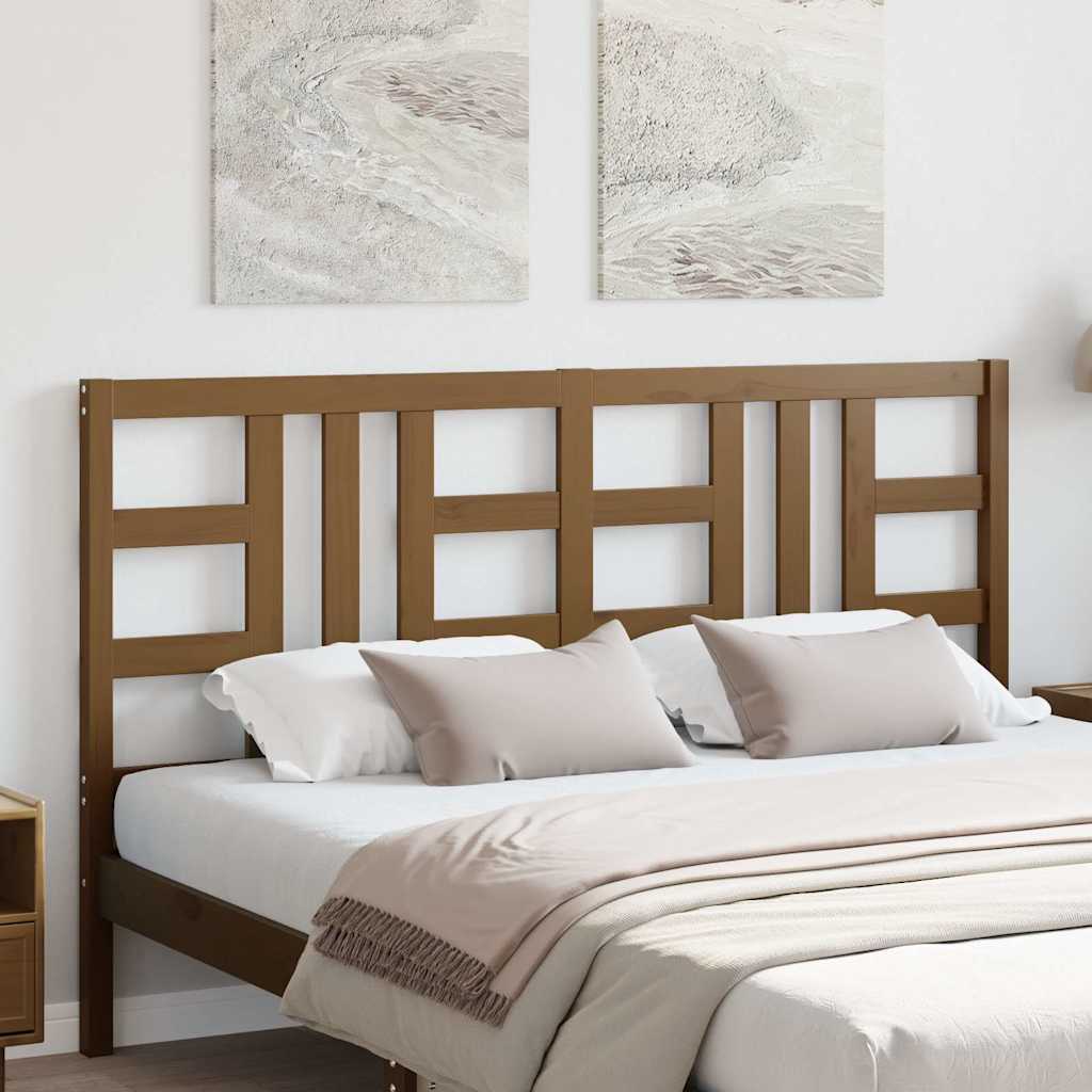 vidaXL Kopfteil Honigbraun 166x4x100 cm Massivholz Kiefer