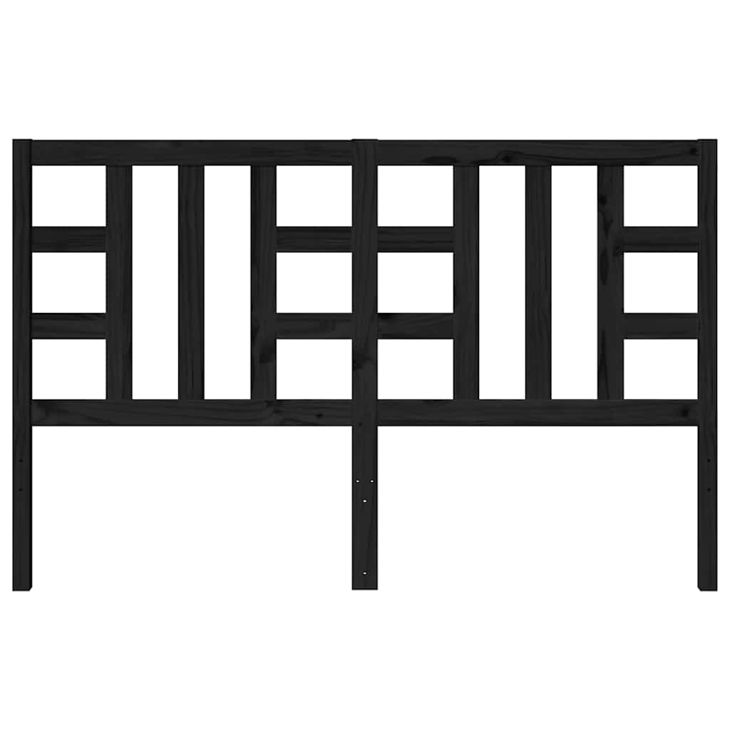 vidaXL Tête de lit Noir 166x4x100 cm Bois de pin massif