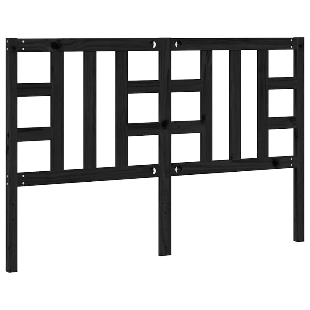 vidaXL Tête de lit Noir 166x4x100 cm Bois de pin massif