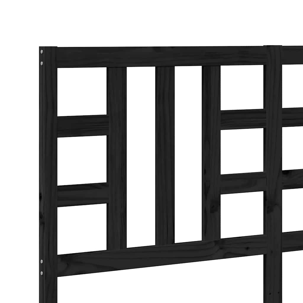 vidaXL Tête de lit Noir 166x4x100 cm Bois de pin massif