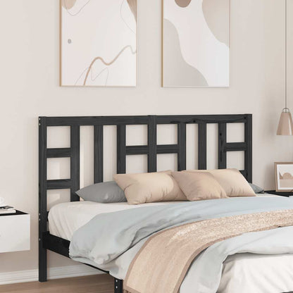 vidaXL Tête de lit Noir 166x4x100 cm Bois de pin massif