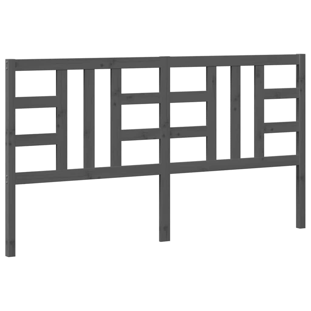 vidaXL Tête de lit gris 186x4x100 cm Bois de pin massif