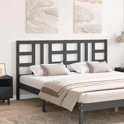 vidaXL Tête de lit gris 186x4x100 cm Bois de pin massif