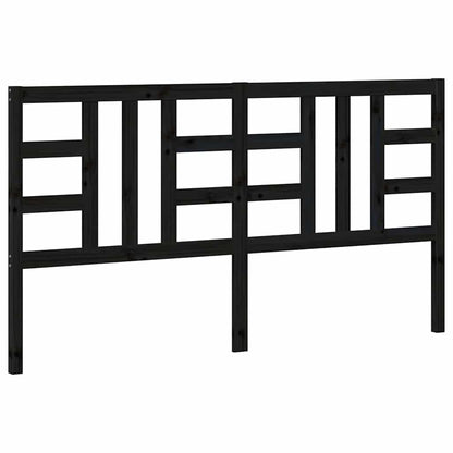 vidaXL Kopfteil Schwarz 186x4x100 cm Massivholz Kiefer
