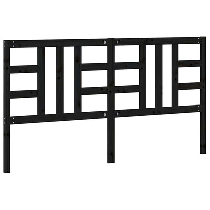 vidaXL Kopfteil Schwarz 186x4x100 cm Massivholz Kiefer