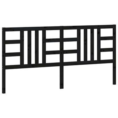 vidaXL Kopfteil Schwarz 206x4x100 cm Massivholz Kiefer