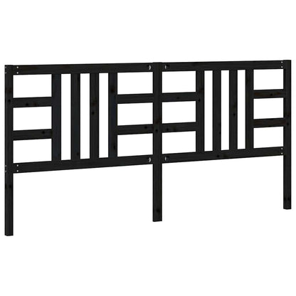 vidaXL Kopfteil Schwarz 206x4x100 cm Massivholz Kiefer
