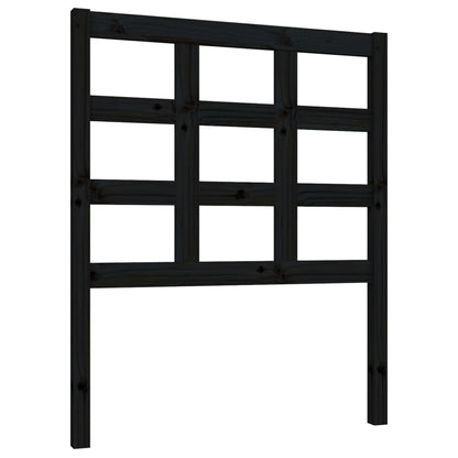 vidaXL Tête de lit Noir 80,5x4x100 cm Bois de pin massif