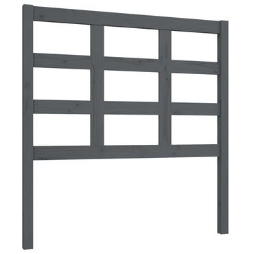 vidaXL Kopfteil Grau 95,5x4x100 cm Massivholz Kiefer